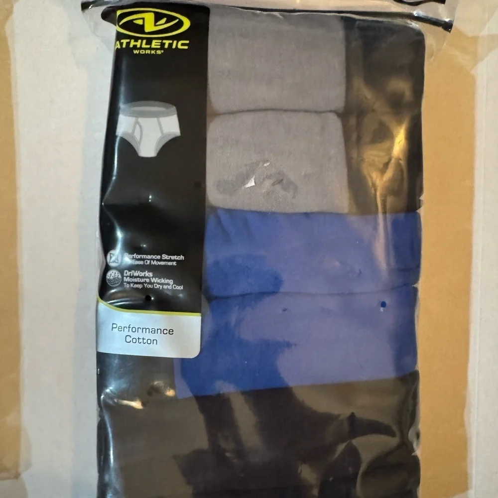 Athletic Works Men's Performance Cotton Brief, 6 Pack